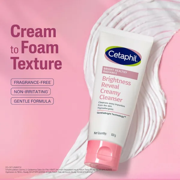 Sữa Rửa Mặt Hỗ Trợ Làm Sáng Da Cetaphil Bright Healthy Radiance Brightness Reveal Creamy Cleanser 100g