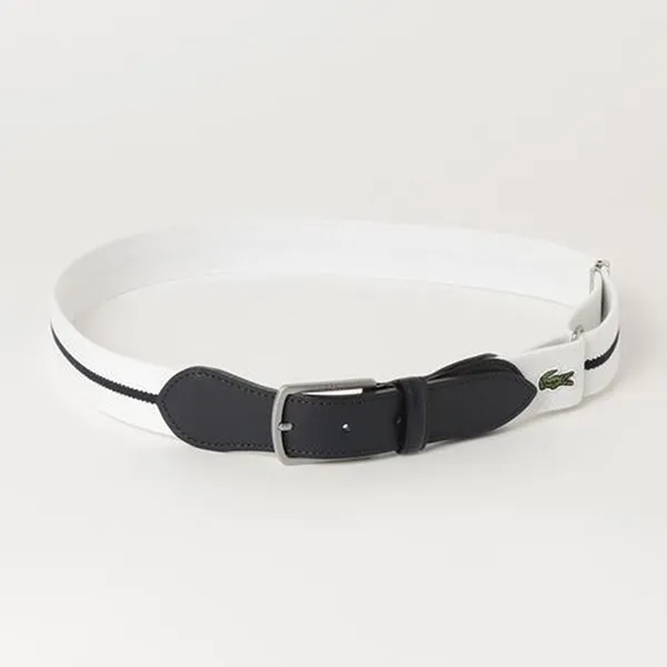 Thắt Lưng Nam Lacoste Classic Border Tape Belt RC005 - PB7 Màu Trắng