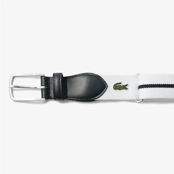 Thắt Lưng Nam Lacoste Classic Border Tape Belt RC005 - PB7 Màu Trắng