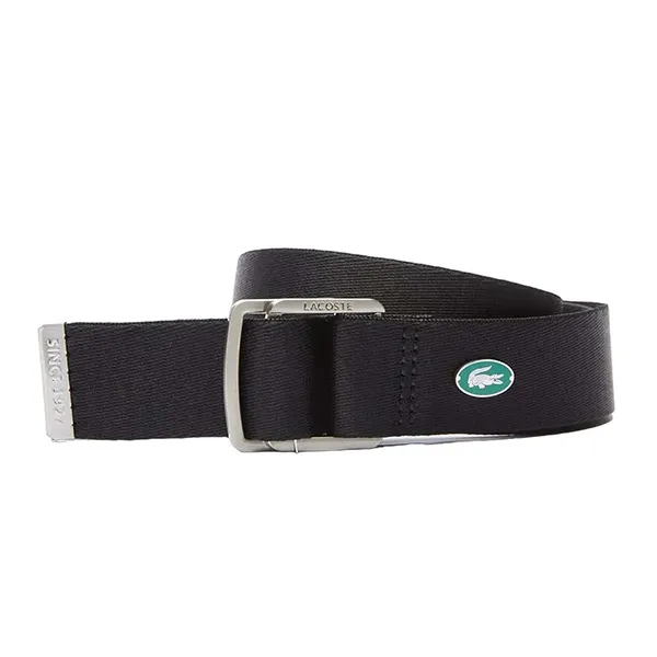 Thắt Lưng Nam Lacoste Men's Casual Contrast Croc Canvas Belt RC4055 - 000 Màu Đen Size 110