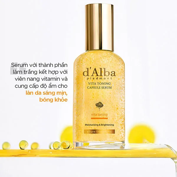 Tinh Chất Cấp Ẩm Dưỡng Sáng Da D'alba Vita Toning Capsule Serum 100ml