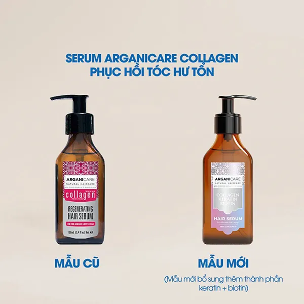 Tinh Chất Dưỡng Tóc Arganicare Collagen Keratin Biotin Hair Serum 100ml