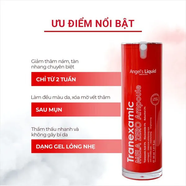 Tinh Chất Giảm Thâm Nám Angel's Liquid Tranexamic Mela Zero Ampoule 30ml
