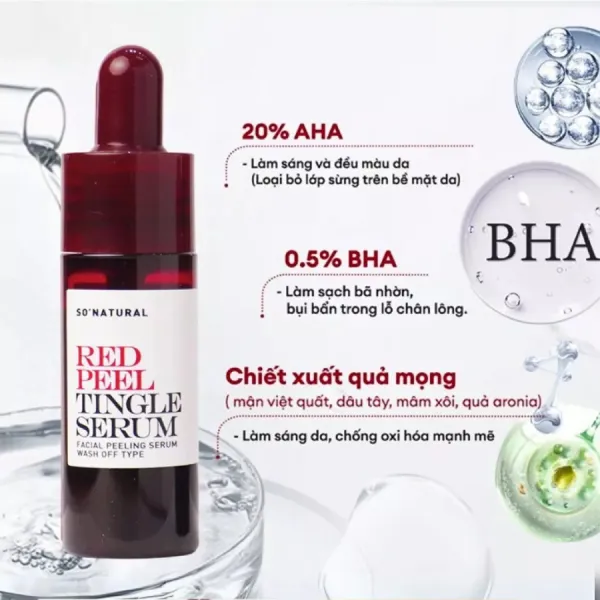 Tinh Chất Hỗ Trợ Tái Tạo Da Sinh Học So'Natural Red Peel Tingle Serum 11ml