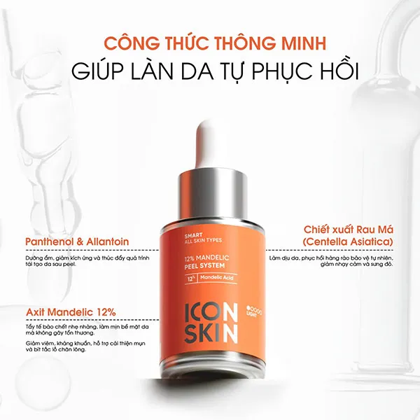 Tinh Chất Peel Da Tái Tạo Và Làm Mịn Icon Skin 12% Mandelic Smart System 30ml