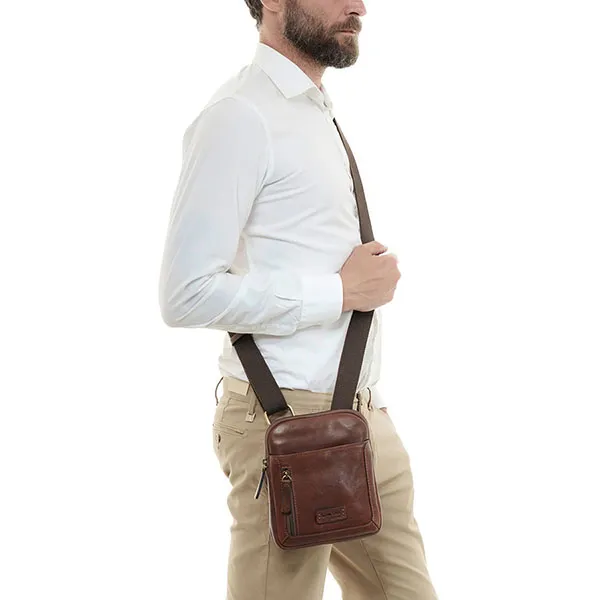 Túi Đeo Chéo Nam Gianni Conti Crossbody Bag 9442385-25 Màu Nâu