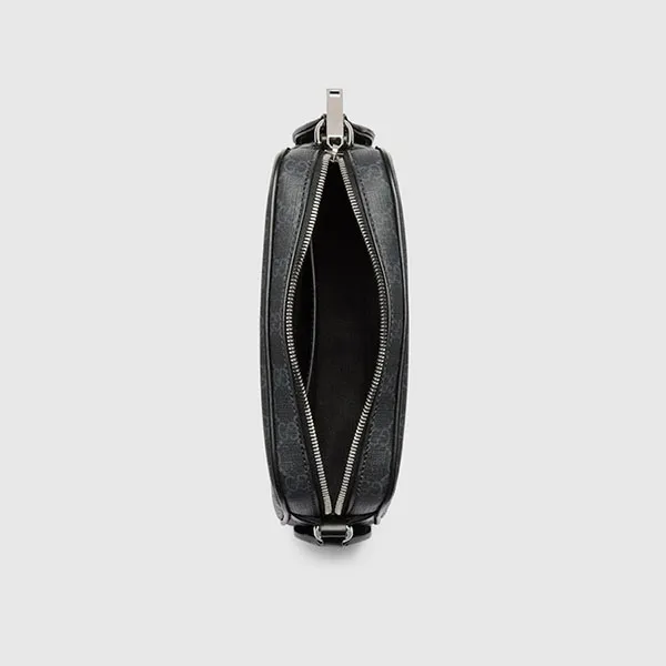 Túi Đeo Chéo Nam Gucci GG Crossbody Bag x Supreme Black 792097-FADJA-1042 Màu Đen Xám