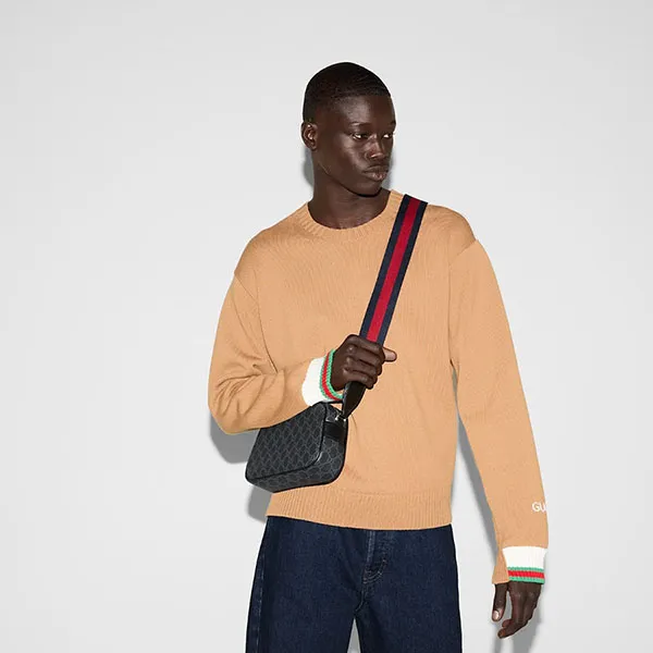Túi Đeo Chéo Nam Gucci GG Crossbody Bag x Supreme Black 792097-FADJA-1042 Màu Đen Xám