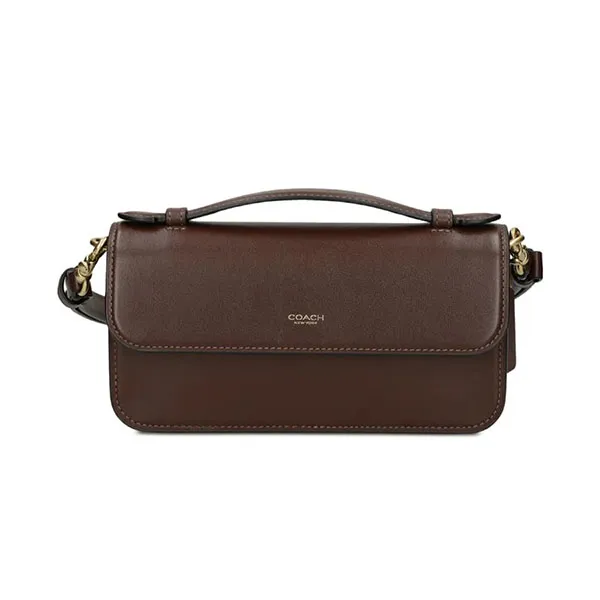 Túi Đeo Vai Nữ Coach Elora Top Handle Leather Satchel Bag CCY30 Màu Nâu Đậm