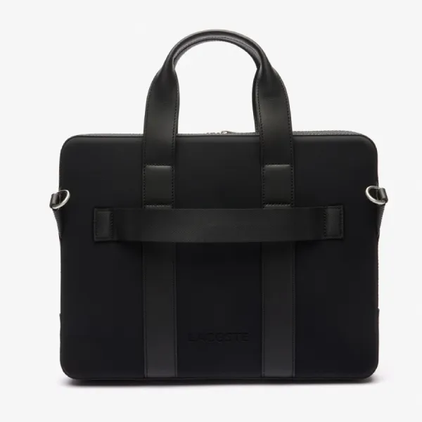 Túi Laptop Lacoste Chantaco Piqué Leather Computer Bag NH3782 - 000 Màu Đen