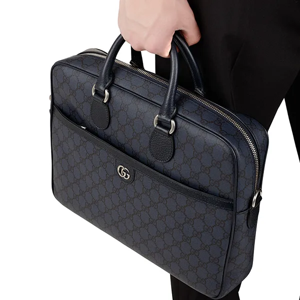 Túi Xách Đựng Laptop Gucci Ophidia Bag 792116 FACJT Màu Xanh Navy