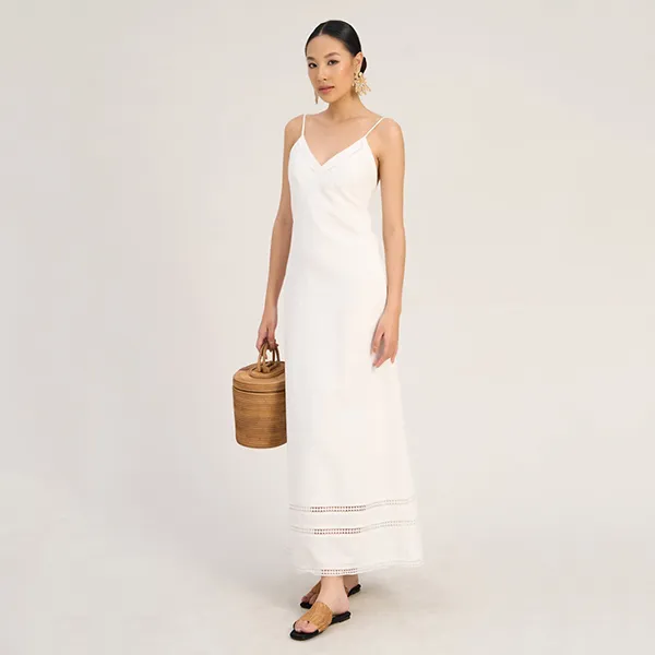 Váy Hai Dây Linen Nữ F2 Fashion & Freedom D680-TRẮNG-S-1122 Màu Trắng Size S