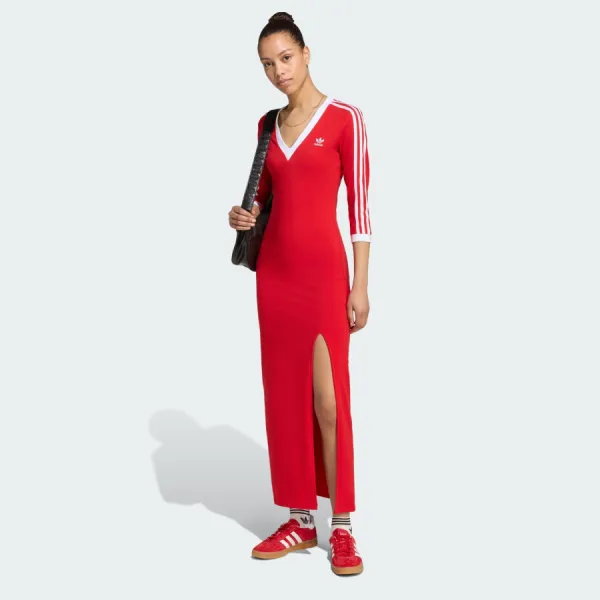 Váy Liền Nữ Adidas Adicolor Classics 3-Stripes Maxi Dress II0750 Màu Đỏ Size XS