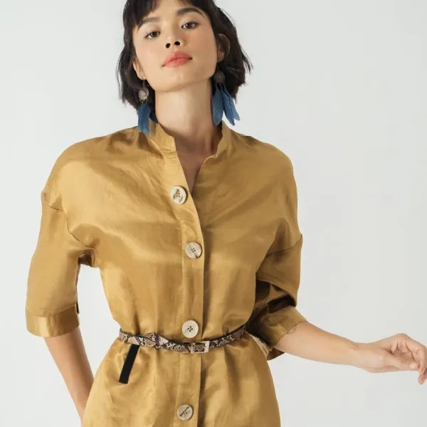 Váy Liền Nữ F2 Fashion & Freedom Becoming Color Me D500-VD-S-0321 Màu Vàng Size S