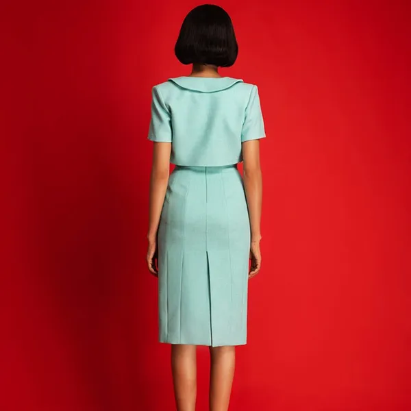 Váy Liền Nữ F2 Fashion & Freedom Blue Velvet Dress I Can And I Will HT-D01-XPT-S-0121 Màu Xanh Blue Size S