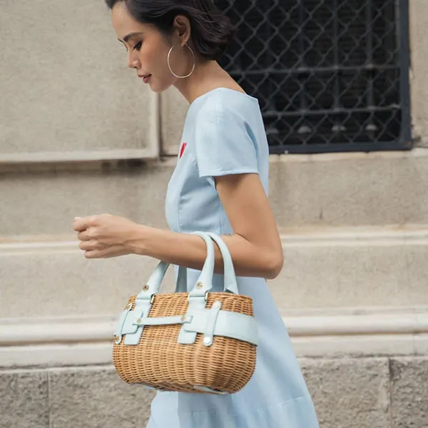 Váy Liền Nữ F2 Fashion & Freedom Linen Becoming Unveil D521-X-S-0521 Màu Xanh Pastel Size S