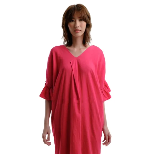 Váy Liền Nữ F2 Fashion & Freedom Linen D497-HS-S-0321 Màu Hồng Sen Size S