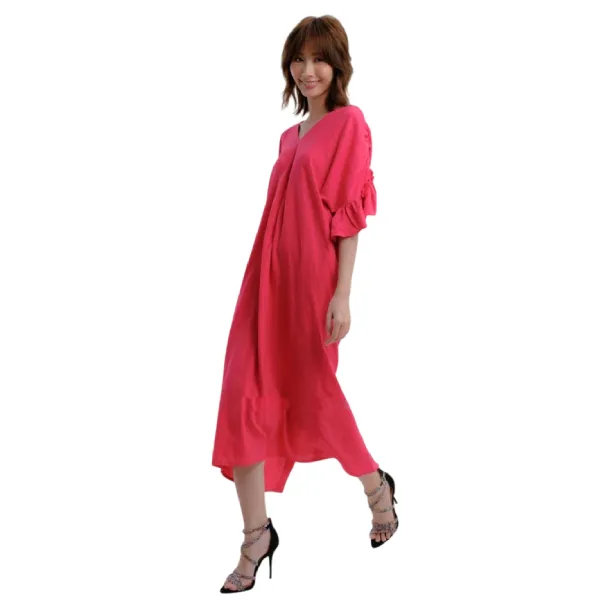 Váy Liền Nữ F2 Fashion & Freedom Linen D497-HS-S-0321 Màu Hồng Sen Size S
