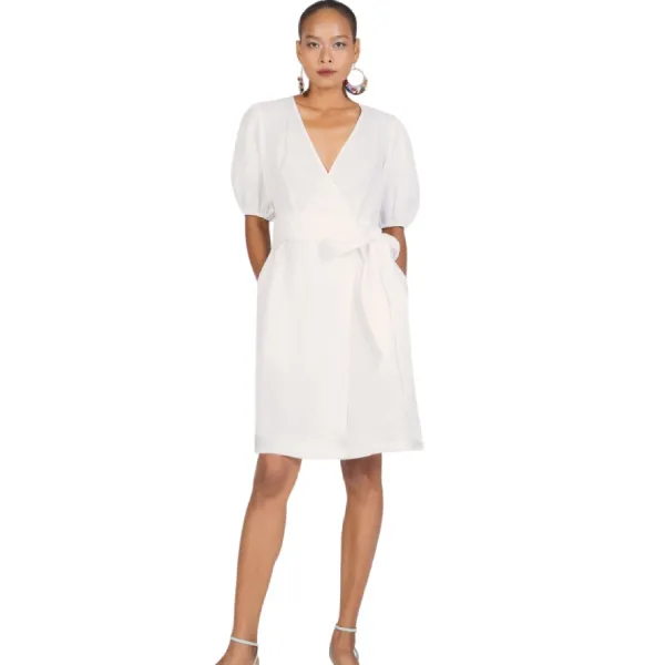 Váy Liền Nữ F2 Fashion & Freedom New Linen New Horizon D593-T-S-0322 Màu Trắng Size S