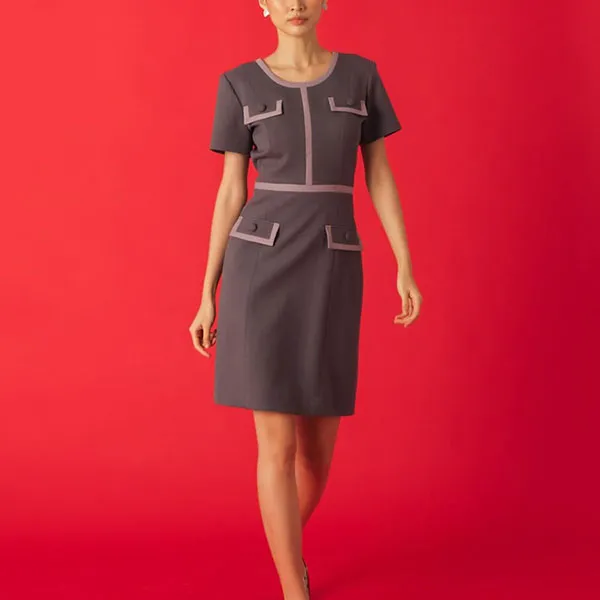 Váy Liền Nữ F2 Fashion & Freedom Ruby Key Colour Trends D548-XT-S-1021 Màu Xám Tím Size S