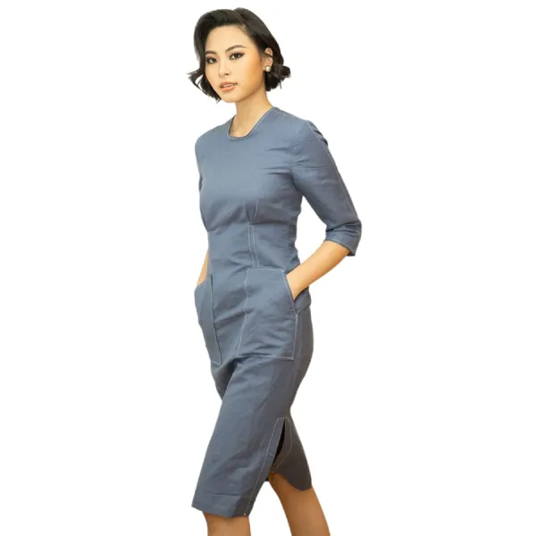 Váy Liền Nữ F2 Fashion & Freedom Stay Classy D388-XT-S-1020 Màu Xanh Size S