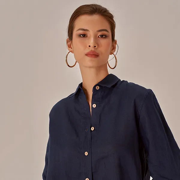 Váy Linen Nữ F2 Fashion & Freedom Becoming Unveil D522-XD-S-0721 Màu Xanh Đen Size S