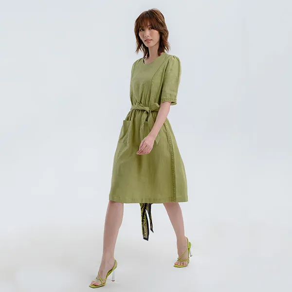 Váy Linen Nữ F2 Fashion & Freedom Becoming Unveil D522-XD-S-0721 Màu Xanh Đen Size S