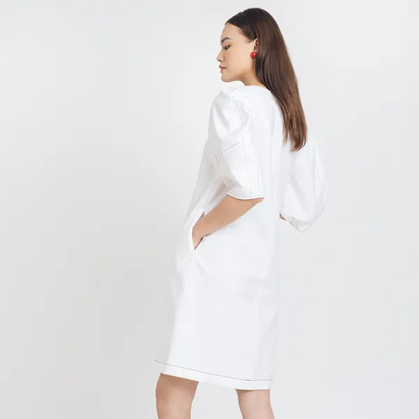 Váy Linen Nữ F2 Fashion & Freedom D540-TCN-S-0621 Màu Trắng Size S