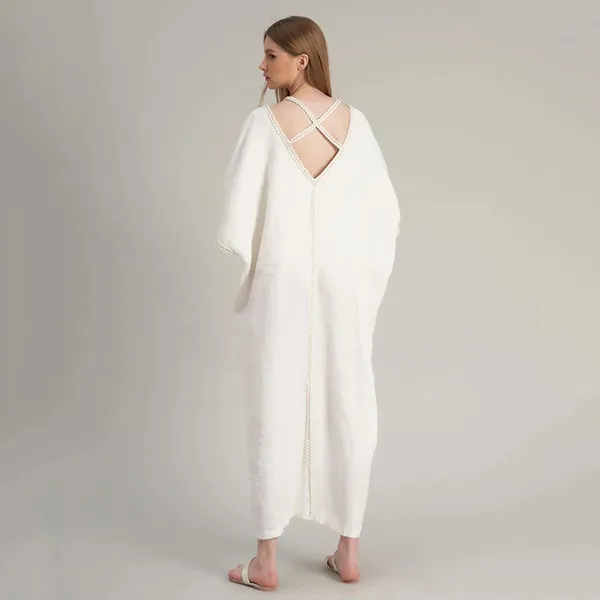 Váy Linen Nữ F2 Fashion & Freedom De Soleil DT-D705-T-S-0323 Màu Trắng Size S