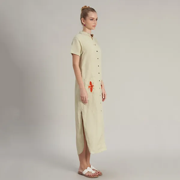 Váy Linen Nữ F2 Fashion & Freedom Hello New Day D375-MT-S-0323 Màu Xanh Size S