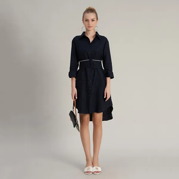 Váy Linen Nữ F2 Fashion & Freedom Hello New Day D702-XD-S-0323 Màu Xanh Đen Size S
