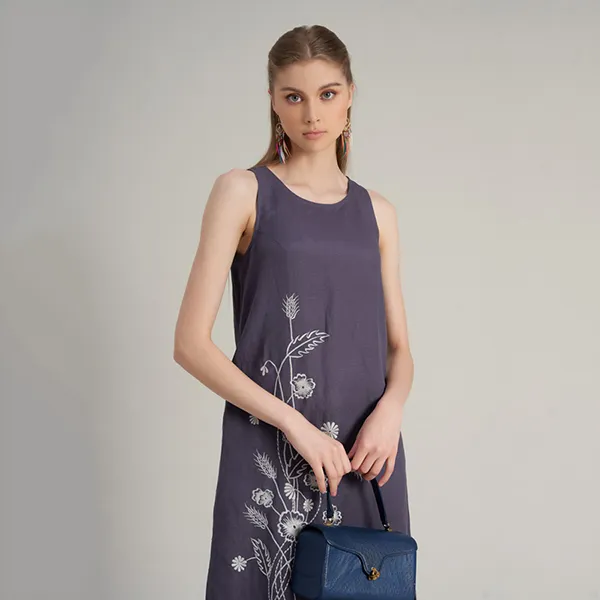 Váy Linen Nữ F2 Fashion & Freedom Holiday Vibes D316-TD-S-0323 Màu Tím Size S
