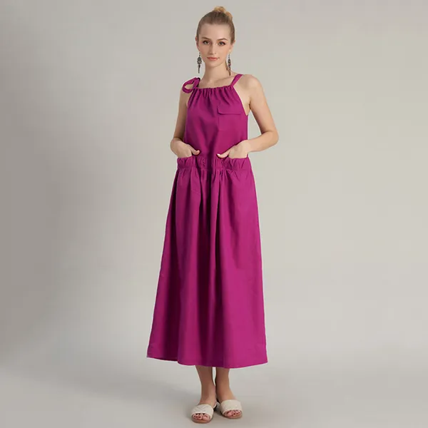 Váy Linen Nữ F2 Fashion & Freedom Holiday Vibes D364-T-S-0323 Màu Tím Size S