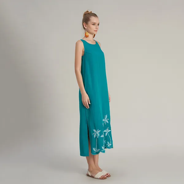 Váy Linen Nữ F2 Fashion & Freedom Holiday Vibes D704-X-S-0323 Màu Xanh Size S