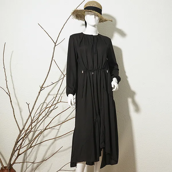 Váy Lụa Nữ F2 Fashion & Freedom D472-DHT-XL-1220 Màu Đen Họa Tiết Size XL