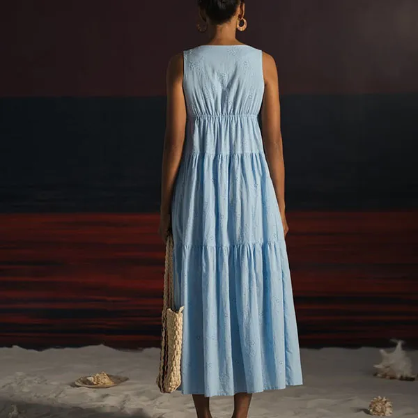 Váy Maxi Nữ F2 Fashion & Freedom Cotton Summer Get Away D626-X-S-0722 Màu Xanh Dương Size S