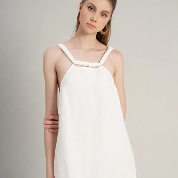 Váy Maxi Nữ F2 Fashion & Freedom Linen Chocolate Fall In Love DT-D678-T-S-1122 Màu Trắng Size S