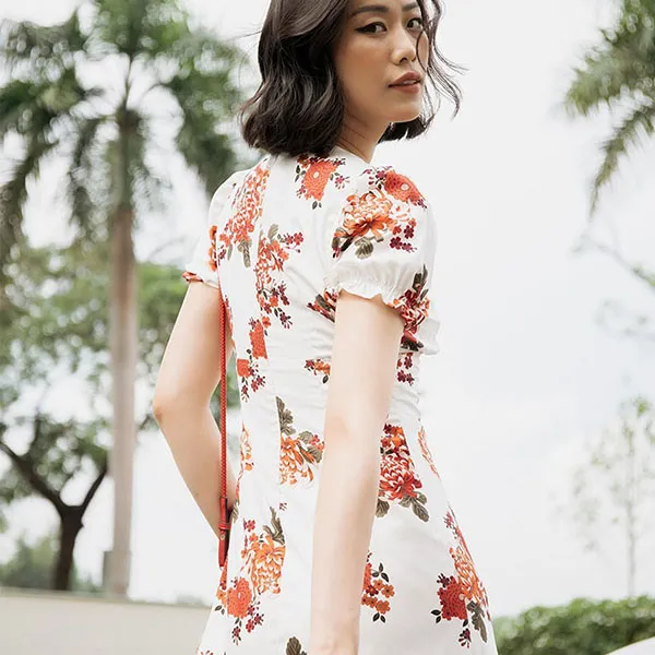 Váy Midi Nữ F2 Fashion & Freedom Pride D452-TD-S-0720 Màu Trắng Đỏ Size S