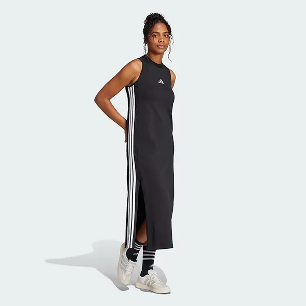 Váy Nữ Adidas Essentials 3-Stripes Long Racerback Dress JM4730 Màu Đen Size S