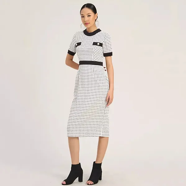 Váy Nữ F2 Fashion & Freedom D696-TCR-S-0223 Màu Trắng/Đen Size S