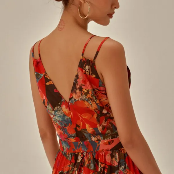 Váy Nữ F2 Fashion & Freedom Fly Sky Silk Dress D397-D-S-0721 Màu Đỏ Size S