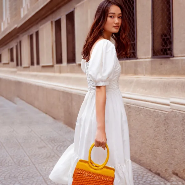 Váy Nữ F2 Fashion & Freedom Linen Autumn Charm D635-TT-S-0822 Màu Trắng Size S