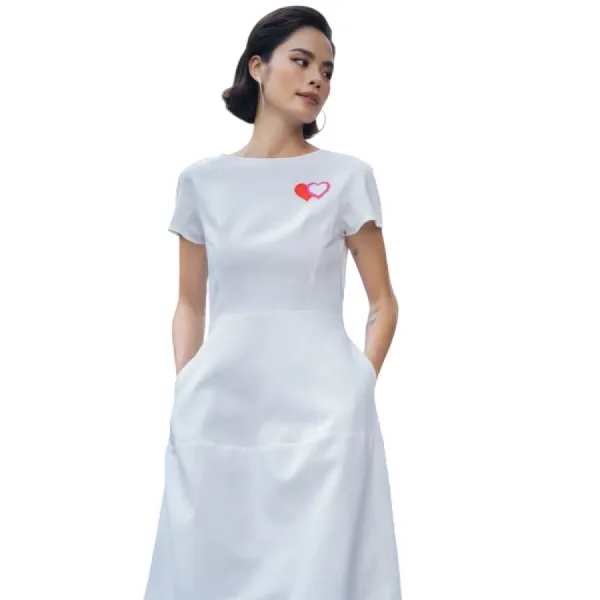 Váy Nữ F2 Fashion & Freedom Linen Becoming Unveil D521-T-S-0521 Màu Trắng Size S