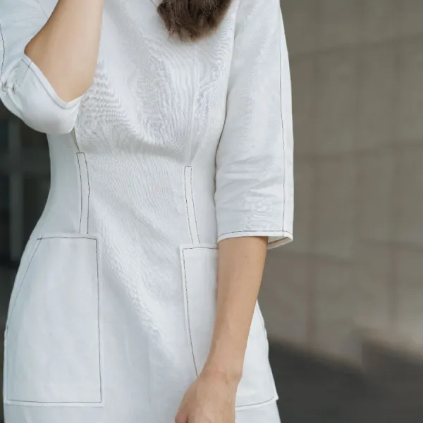 Váy Nữ F2 Fashion & Freedom Linen D388-T-S-0919 Màu Trắng Size S