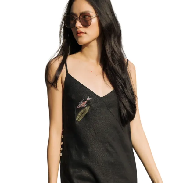 Váy Nữ F2 Fashion & Freedom Linen D393-D-S-0420 Màu Đen Size S