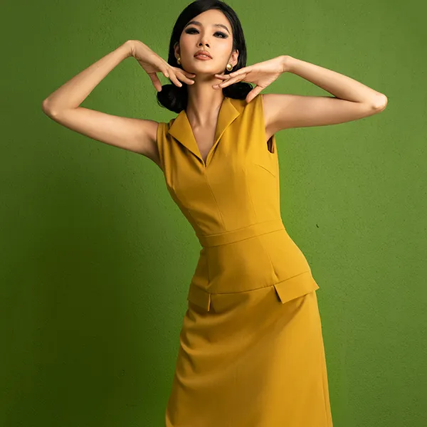 Váy Ruby Nữ F2 Fashion & Freedom I Can And I Will HT-D08-VN-S-0121 Màu Vàng Size S