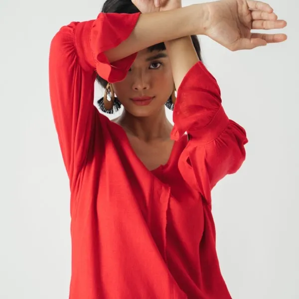 Váy Suông Nữ F2 Fashion & Freedom Becoming Color Me D496-D-S-0321 Màu Đỏ Size S