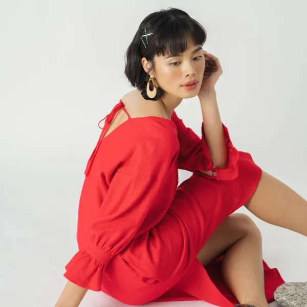 Váy Suông Nữ F2 Fashion & Freedom Becoming Color Me D496-D-S-0321 Màu Đỏ Size S
