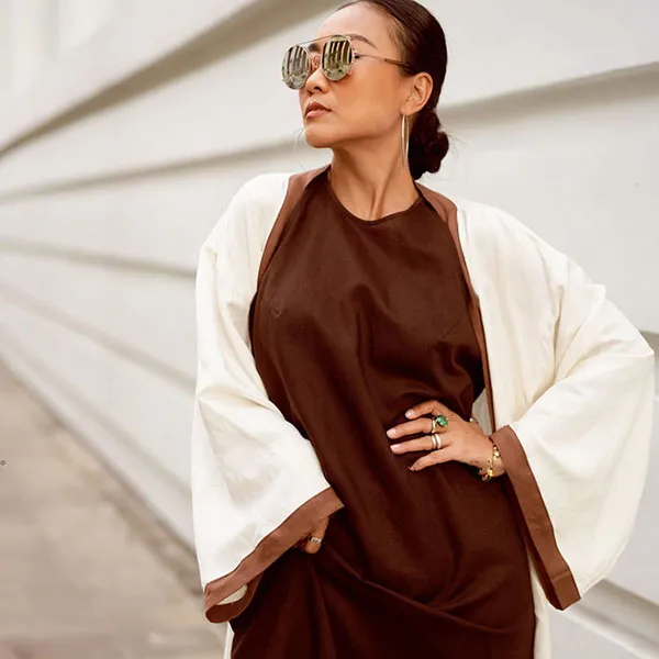 Váy Suông F2 Fashion & Freedom Linen Chocolate Fall In Love DT-D675-ND-S-1122 Màu Nâu Đậm Size S