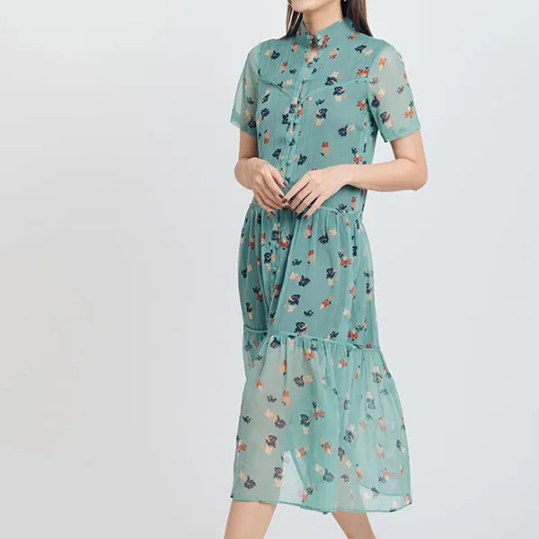 Váy Suông F2 Fashion & Freedom Voan Brighter Day D542-XH-S-1021 Màu Xanh Hoa Size S